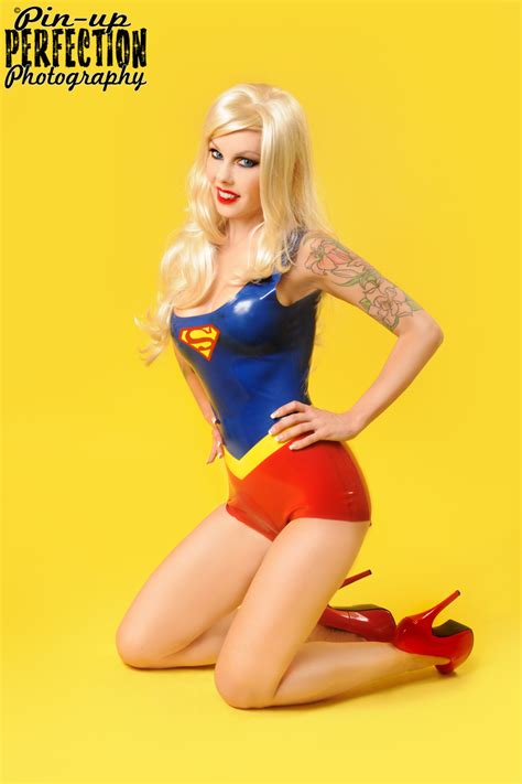 rubber latex supergirl bodysuit
