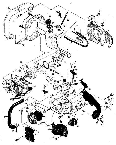 mcculloch chainsaw parts diagram