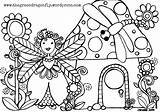 Coloring Fairy Pages Garden House Dragonfly Kids Printable Sheets Colouring Adults Getcolorings Embroidery Color Adul Print Comments Books sketch template