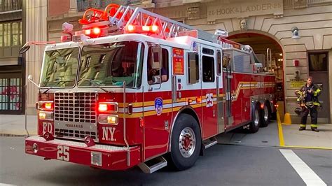 york city fire department ladder  returning   quarters