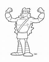 Coloring Samson Pages Getcolorings sketch template