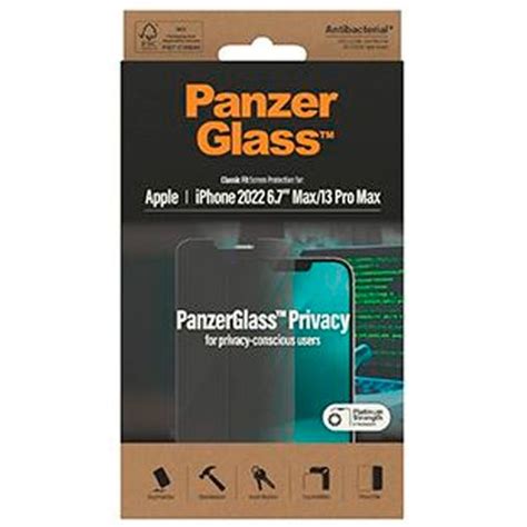 panzerglass gehard glas privacy screenprotector apple iphone   belsimpel