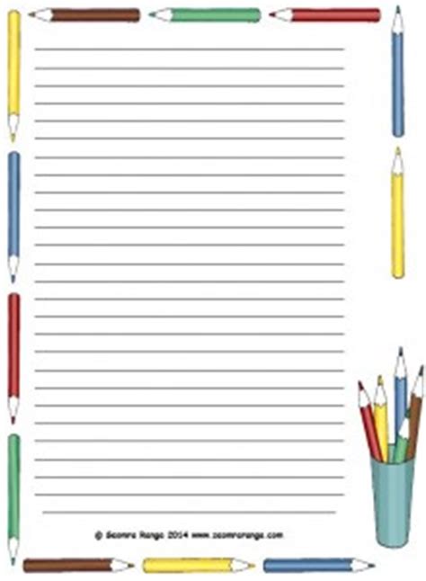 printable writing paper  lines  border thedrugeweb
