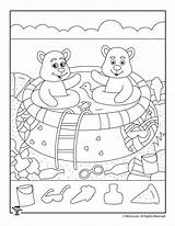 Hidden Summer Easy Printable Activity Kids Puzzles Woojr Objects Object Kindergarten Simple Pages Coloring Preschool Activities Books sketch template