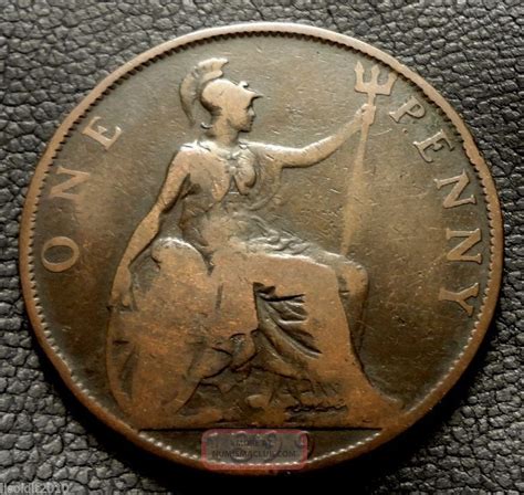 united kingdom gb   penny queen victoria crown veil coin