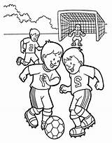 Voetbal Kleurplaat Jongens Kinderen Voetballende Spel Wk Bezoeken Uitprinten Downloaden sketch template
