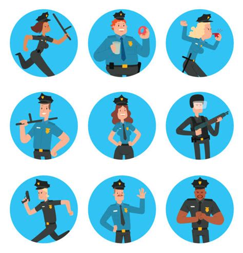 best policewoman illustrations royalty free vector