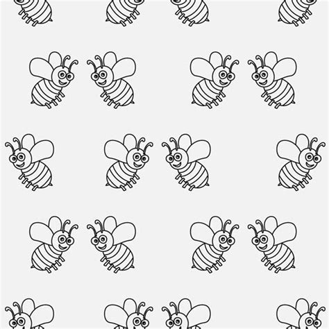 outline honey bee  kids vector art images wowpatterns