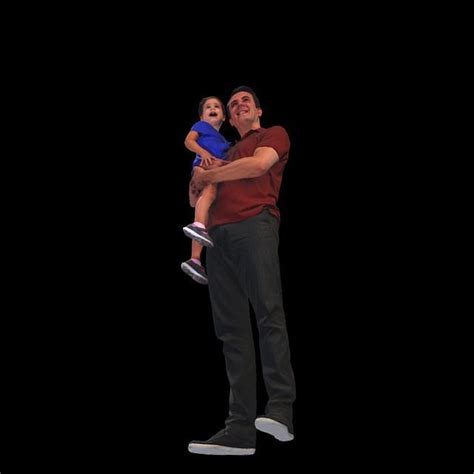 no49 father and daughter 3d model cgtrader