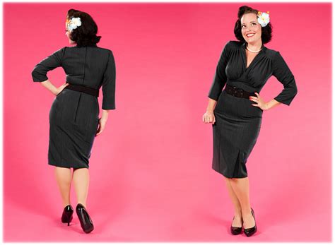 miss candyfloss new 1950s vintage style fitted pencil wiggle work