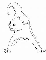 Cat Hissing Deviantart Line Group sketch template