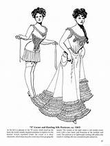 Edwardian Victorian Epoque Fashions sketch template