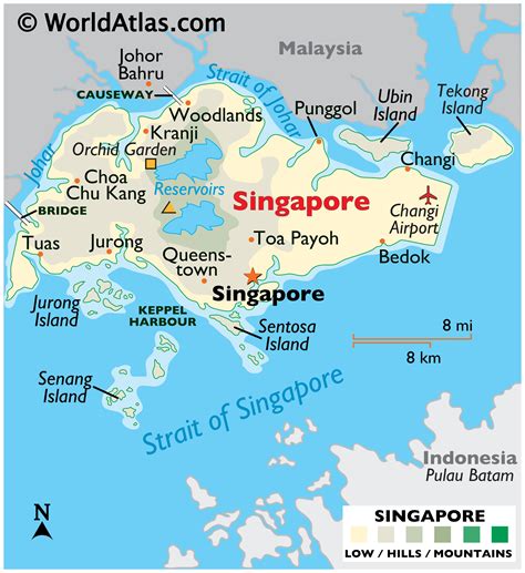 singapore map geography  singapore map  singapore worldatlascom