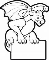 Clipart Gargoyle Coloring Halloween Drawing Cute Easy Cliparts Color Gargoyles Clip Library Clipartbest Book Pages Silhouette Stencil Choose Board Codes sketch template