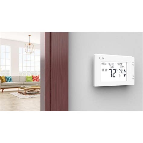 lux  day touch screen programmable thermostat   programmable thermostats department