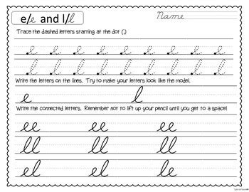 cursive handwriting practice worksheets  apples  bananas education