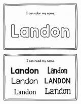 Landon Handwriting Printables sketch template