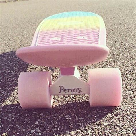 Skateboard Pink And Blue Sky And Yelllow Eye Penny Skateboard