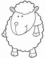 Sheep Coloring Cartoon Pages Kids Lamb Drawing Clipart Children Printable Template Colour Getdrawings Russell Library Popular sketch template