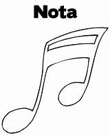 Musical Note Coloring Para Nota Pintar Pages sketch template