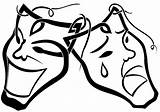 Drama Masks Theatre Clipart Mask Drawing Clip Theater Draw Cliparts Comedy Faces Vector Bipolar Library Clipartbest Logo Arts Cartoon Designs sketch template