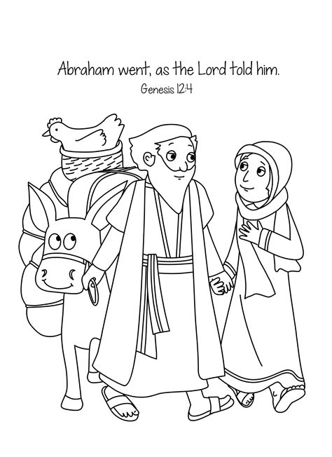 abraham  sarah coloring pages activity shelter