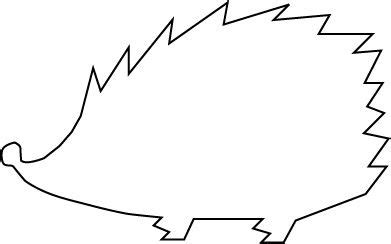 hedgehog outline template sketch coloring page