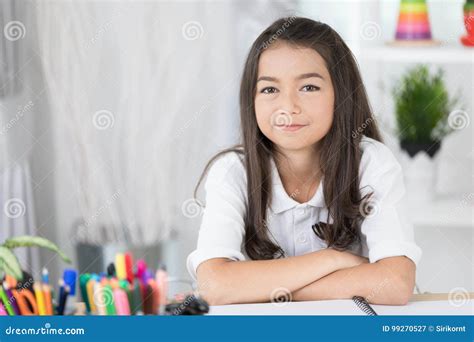 Portrait Of Asian Cute Girl With Smile Face Stock Image Image Of