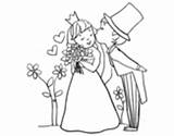 Coloring Newlyweds Prince Princess Wife Husband Pages Coloringcrew Farmer Weedings Colorear sketch template