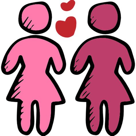 lesbiana iconos gratis de día de san valentín