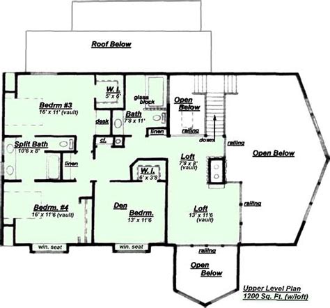 creative house plans model hc  upper floor plan