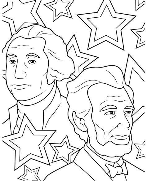 presidents day  coloring page  printable coloring pages  kids