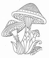 Hongos Mushrooms Colouring Setas Colorear Toadstools Patrones sketch template