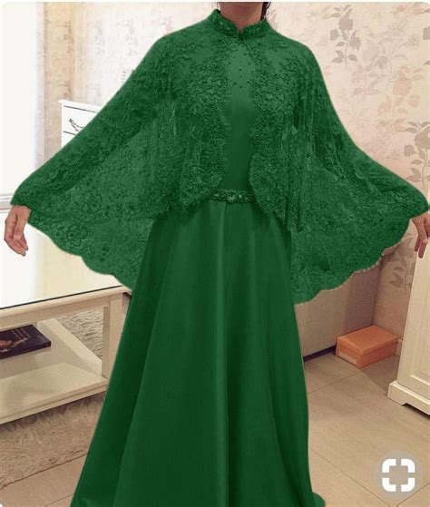 gaya terbaru warna jilbab  gamis hijau botol jenis warna