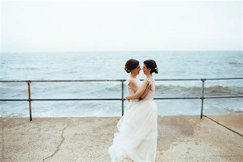 beautiful happy lesbian wedding by stocksy contributor jennifer
