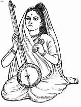Meera Meerabai Bai Wallpapers Tamil Bhaktha Cliparts Myguru sketch template