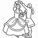 Coloring Dancing Princess Clipart Book Log sketch template