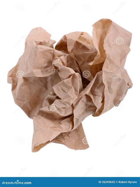 brown paper stock photo image  isolated crumpled