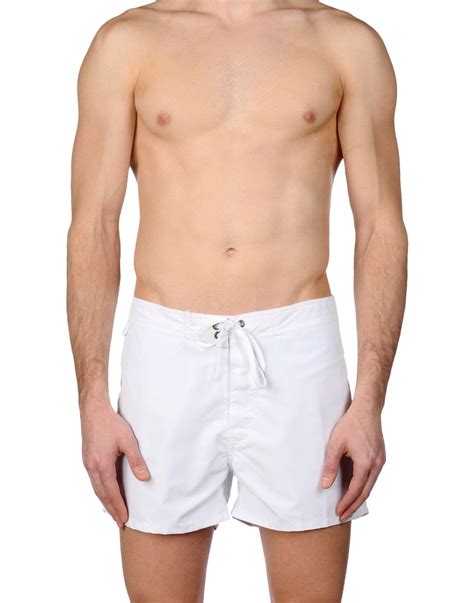 sundek swimming trunks in white for men lyst