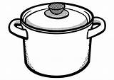 Pot Cooking Coloring Pages Soup Pots Printable Template Sketch Large sketch template