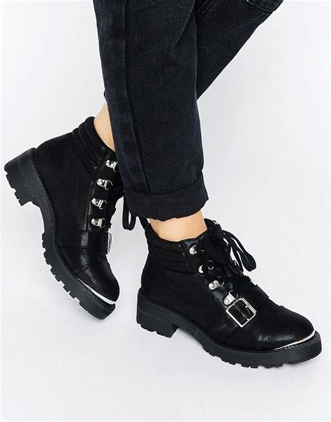 asos chunky hiker boots black chunky heels chunky heels boots black