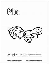 Coloring Book Letter Nuts Kids Pages Printable Thoughtco sketch template