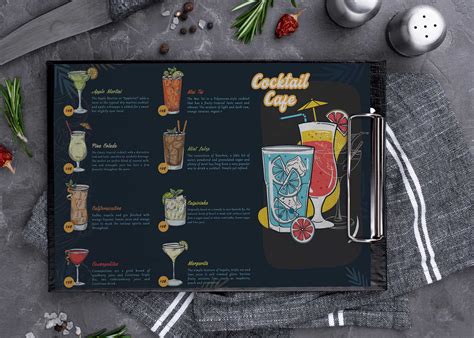 cocktail cafe menu design template 99effects