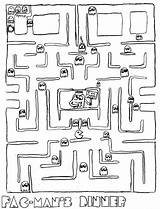 Pac Maze Pacman Ausmalbilder Dinner Getwallpapers Malvorlagen Albanysinsanity sketch template