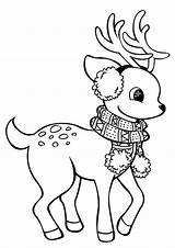 Reindeer Coloring Pages Printable Christmas Deer Drawing Kids Choose Board Adult sketch template