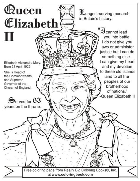 coloring books queen elizabeth ii   coloring page