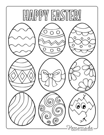 coloring sheets easter eggs images