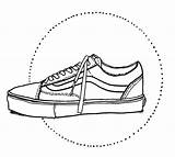 Vans Drawing Shoe Old Shoes Paintingvalley Skool Drawings Runners Kicks Sneakers Trainers Sketch Coloring sketch template