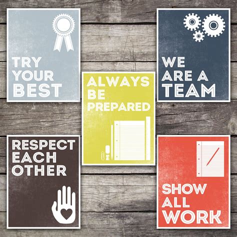 instant  classroom rules posters
