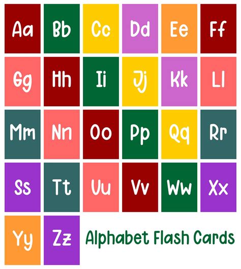 alphabet  printable flash cards printable templates
